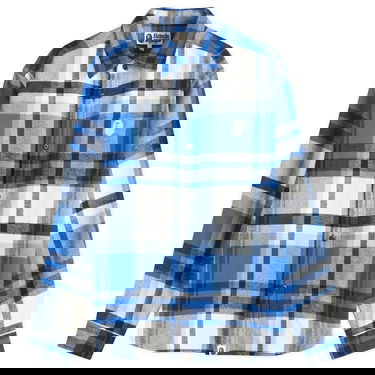 Skjorta BAPE Checked Overshirt Blå | 001SHK801004M-BLU, 1