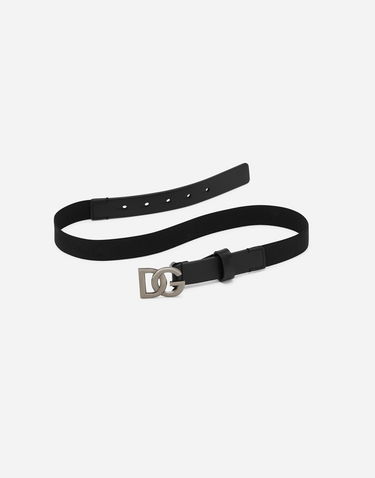 Bälten Dolce & Gabbana Dolce & Gabbana Calfskin and Elastic Belt Svart | EC0086AQ61680999, 3