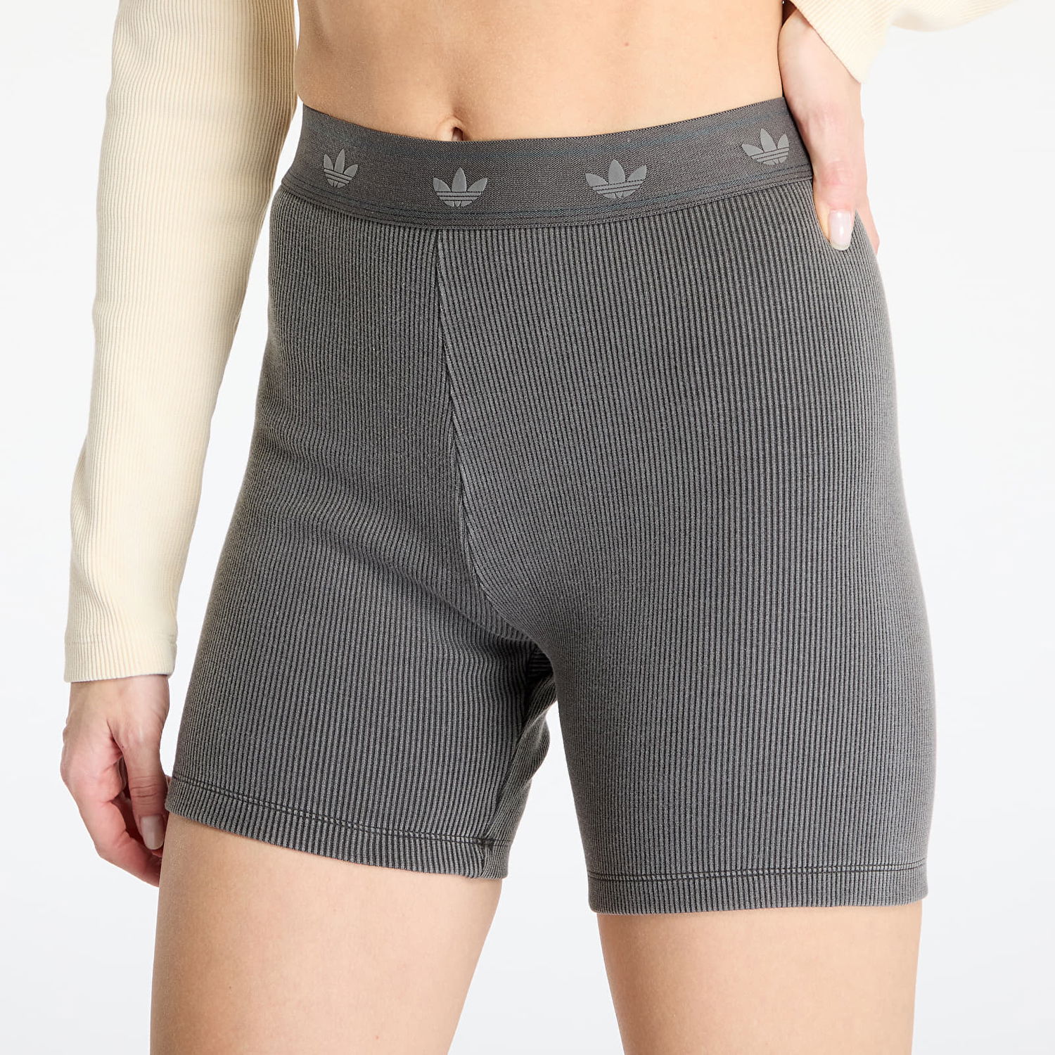 Shorts adidas Performance Ribbed Booty Shorts Grå | JC7554, 1