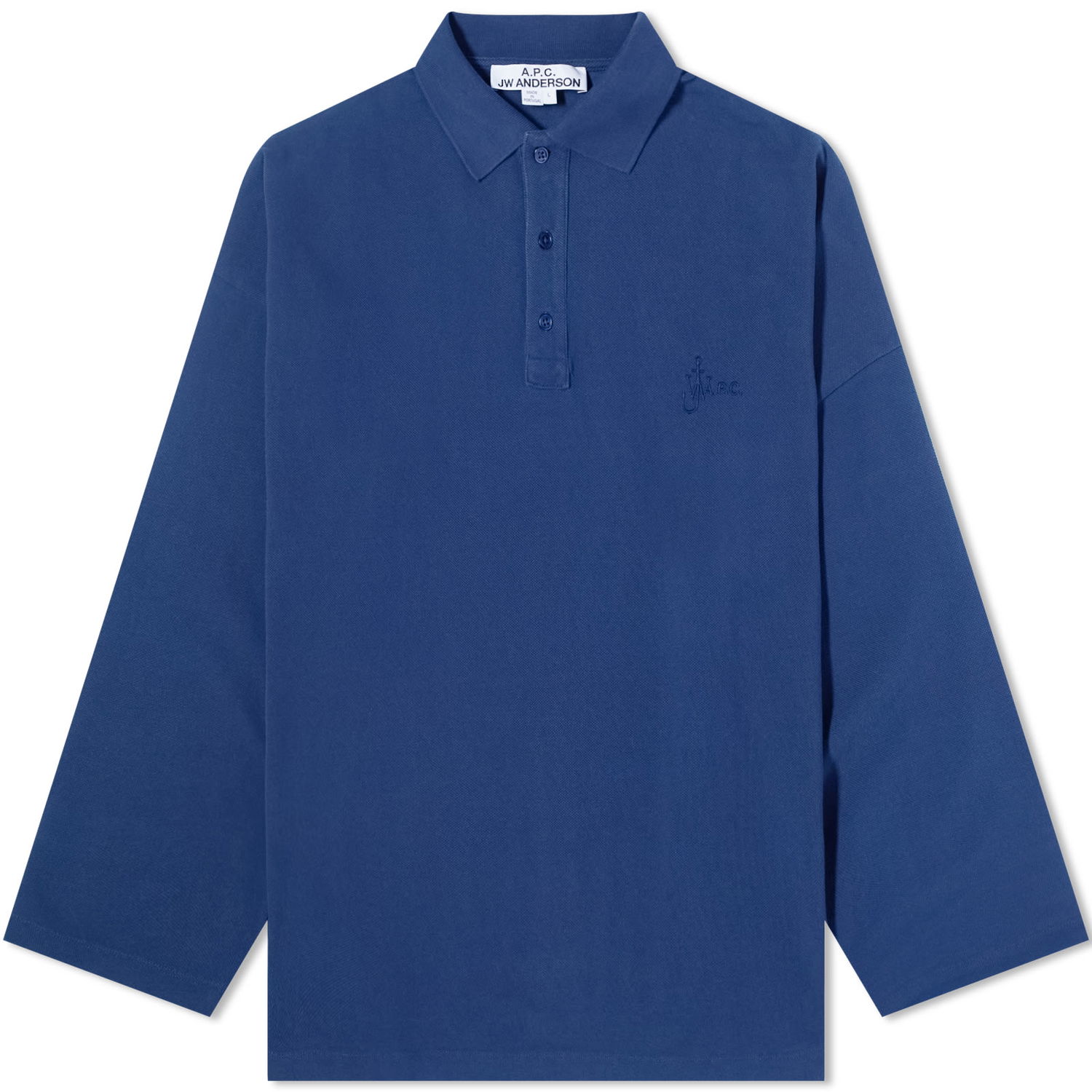 Polotröja A.P.C. JW Anderson x Murray Oversized Pique Polo Tee Mörkblå | COGUZ-M26280-IAJ, 0