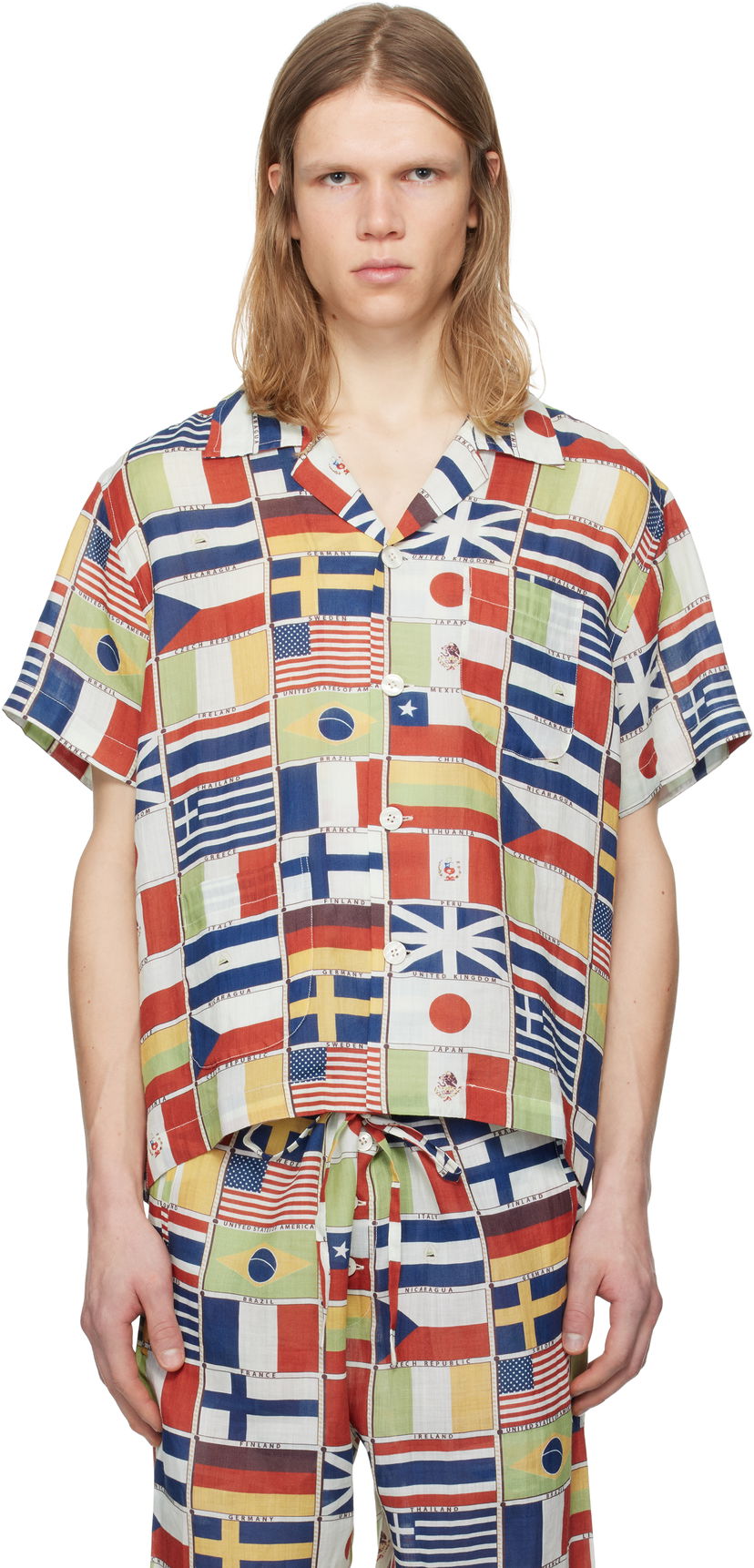 Skjorta Bode Bode International Short Sleeve Shirt Flerfärgad | MRS25SH018