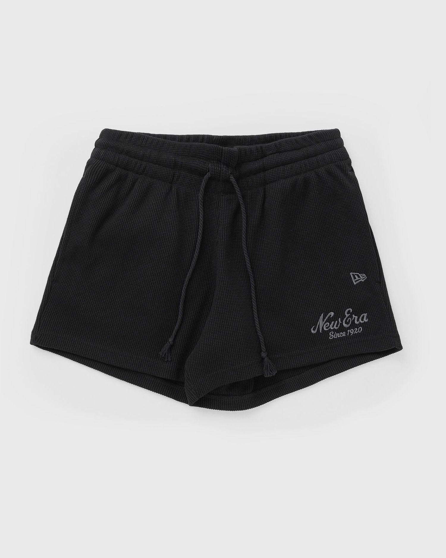 Shorts New Era Waffle Knit Drawstring Shorts Svart | 60667776, 1