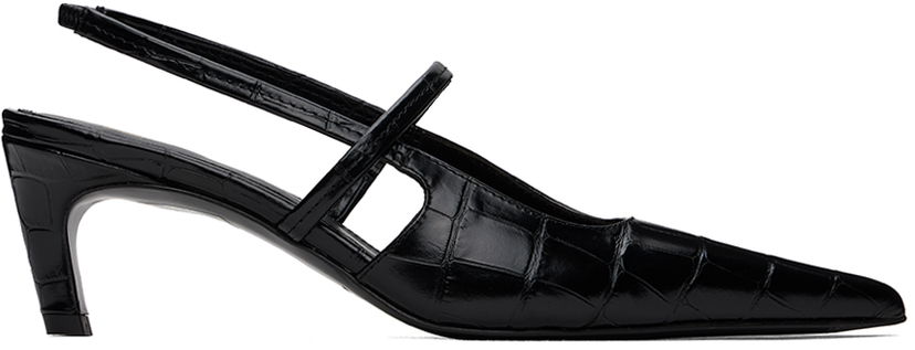 Sneakers och skor TOTEME The Sharp Slingback Heels Svart | 243-WAS821-LE0076