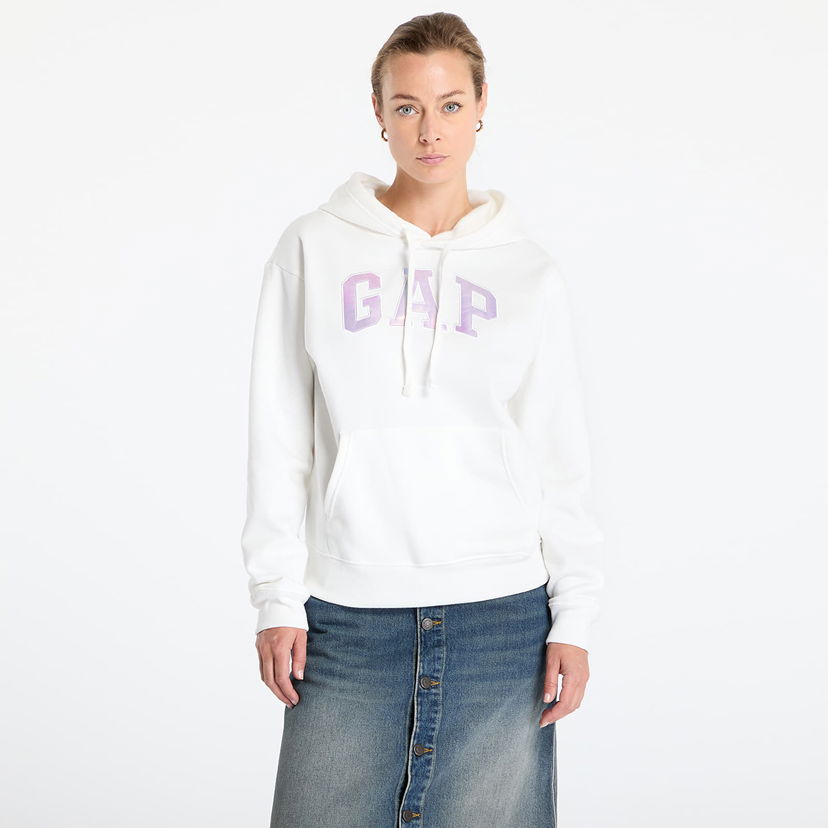 Sweatshirt GAP Logo Hoodie Vit | 463506-83