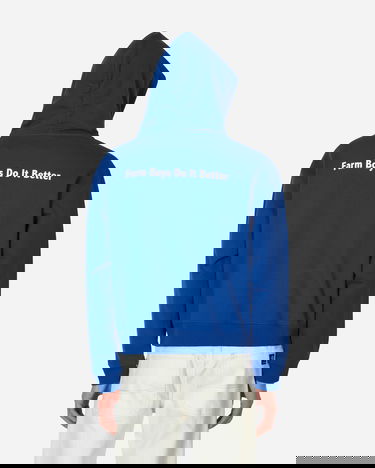 Sweatshirt Sky High Farm Quil Lemons Farm Zipped Hooded Sweatshirt Blå | SHF03T221 1, 2