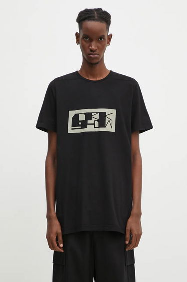 T-shirt Rick Owens Level T-Shirt With Print Svart | DU02D2250.RNEP2P, 0