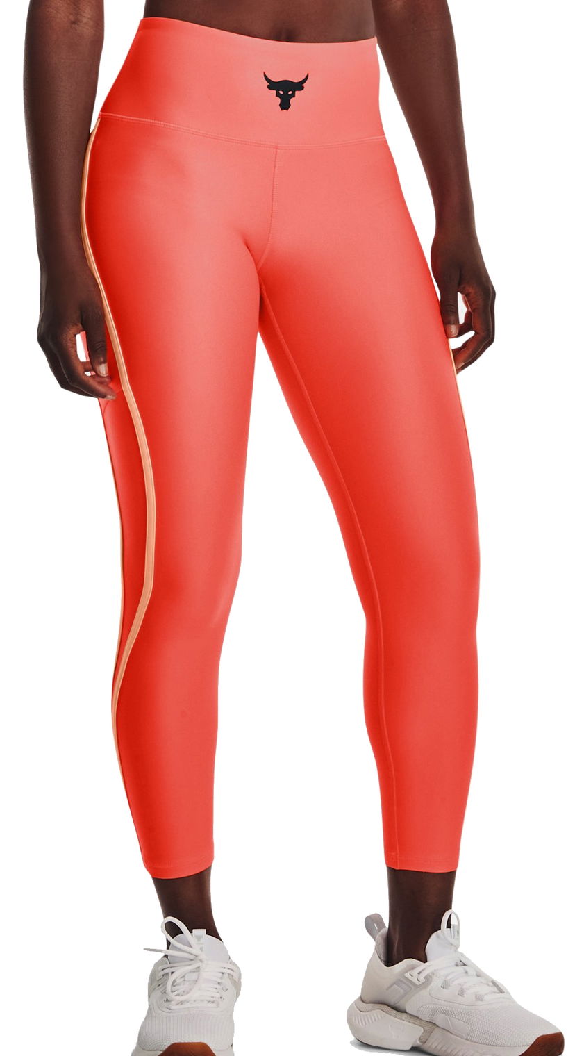 Damasker Under Armour Project Rock High-Waisted Ankle Leggings Röd | 1377455-877