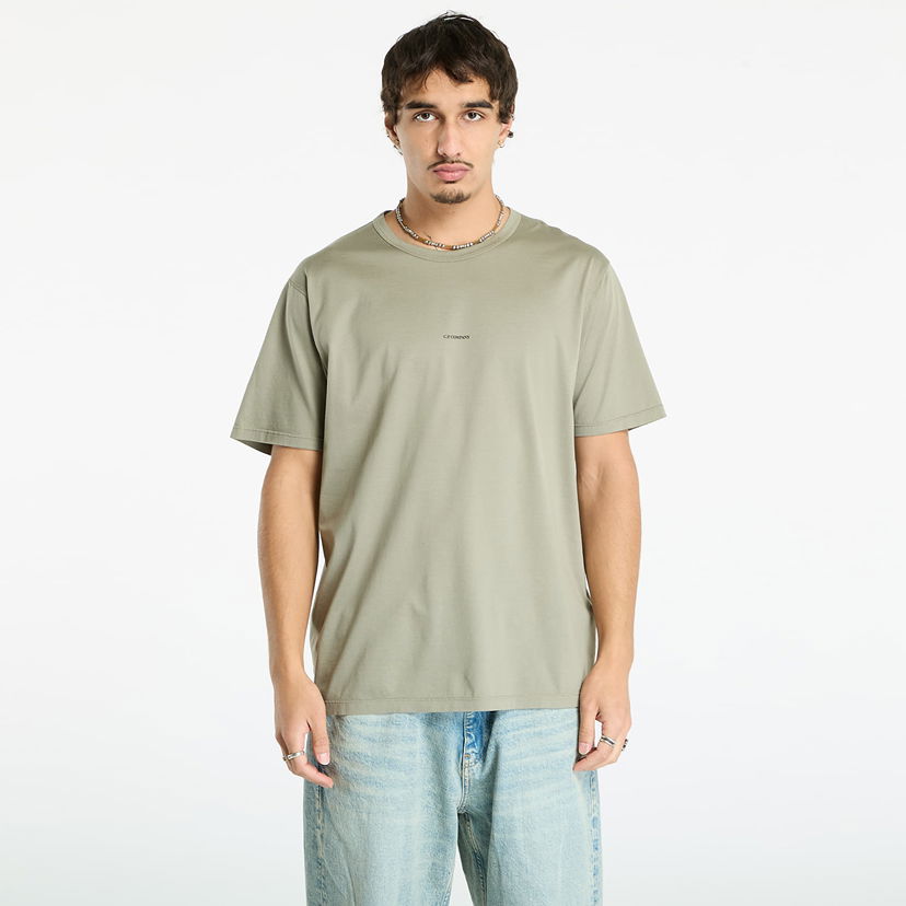 T-shirt C.P. Company C.P. Company Mercerized 70/2 Jersey Gasato Short Sleeve Logo T-Shirt Grön | 19CMTS161A006374G-356