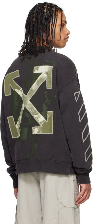 Sweater Off-White Off-White Crewneck Martyrdom Arrow Sweatshirt Svart | OMBA054S25FLE0081361, 2