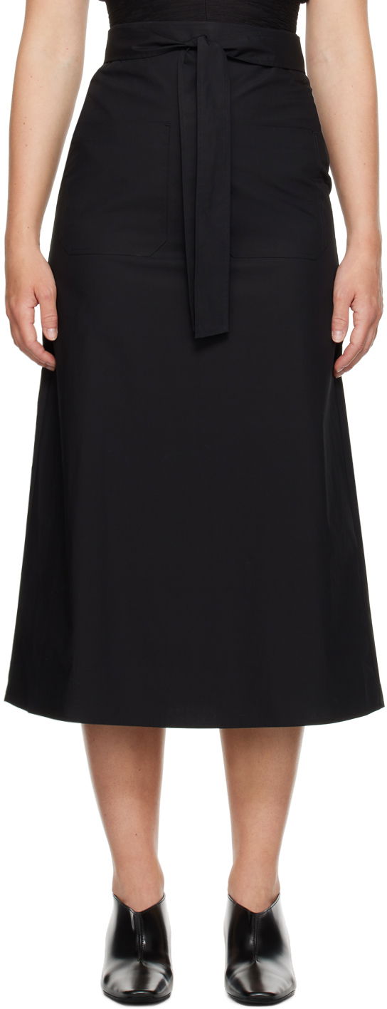 Kjol TOTEME Tie-Waist Midi Skirt by TOTEME Svart | 243-WRB0203-FB0217