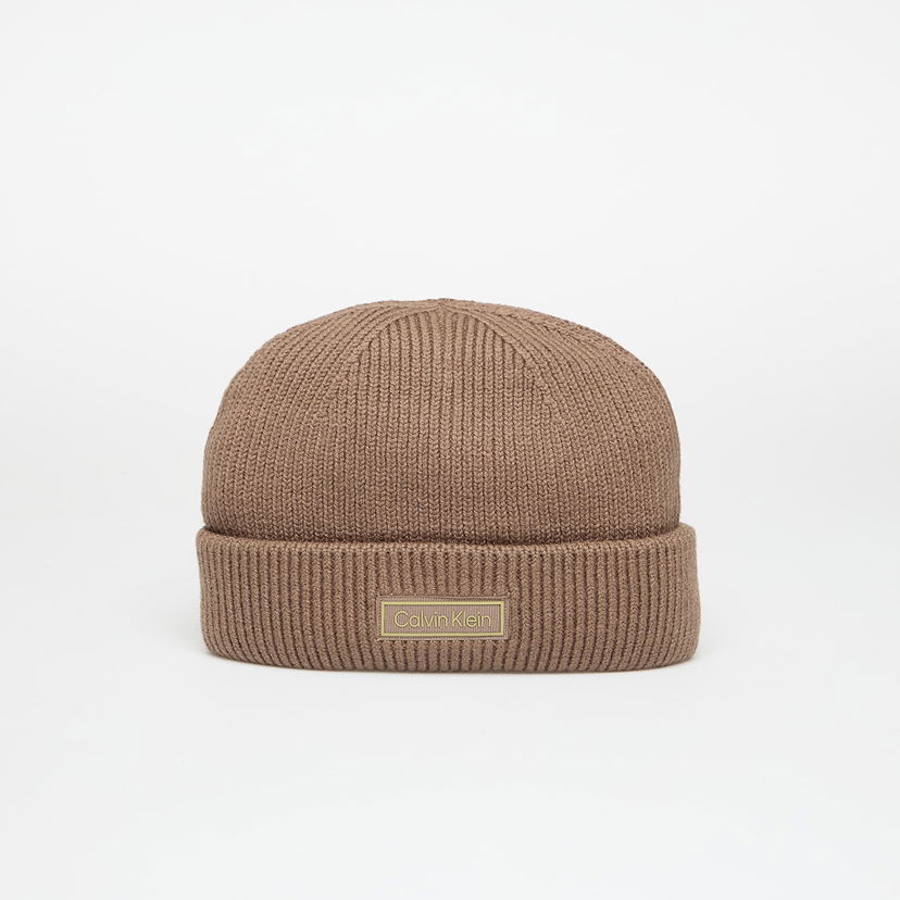 Mössa CALVIN KLEIN Patch Chunky Rib Doc Hat Brun | LV04D8058G PF7