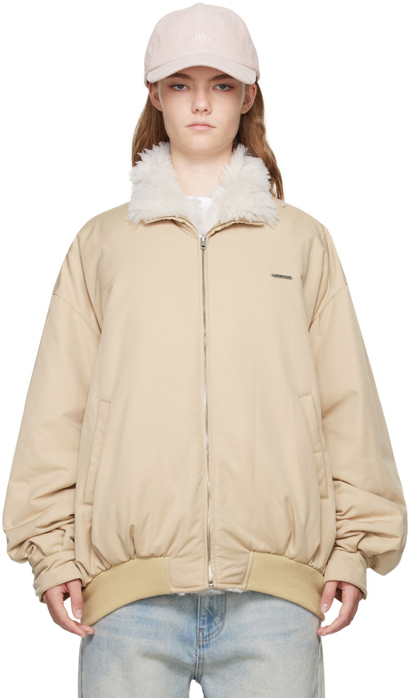 Bomberjacka We11done We11done Harrington Bomber Jacket Beige | WD-JP2-24-062-U-BG