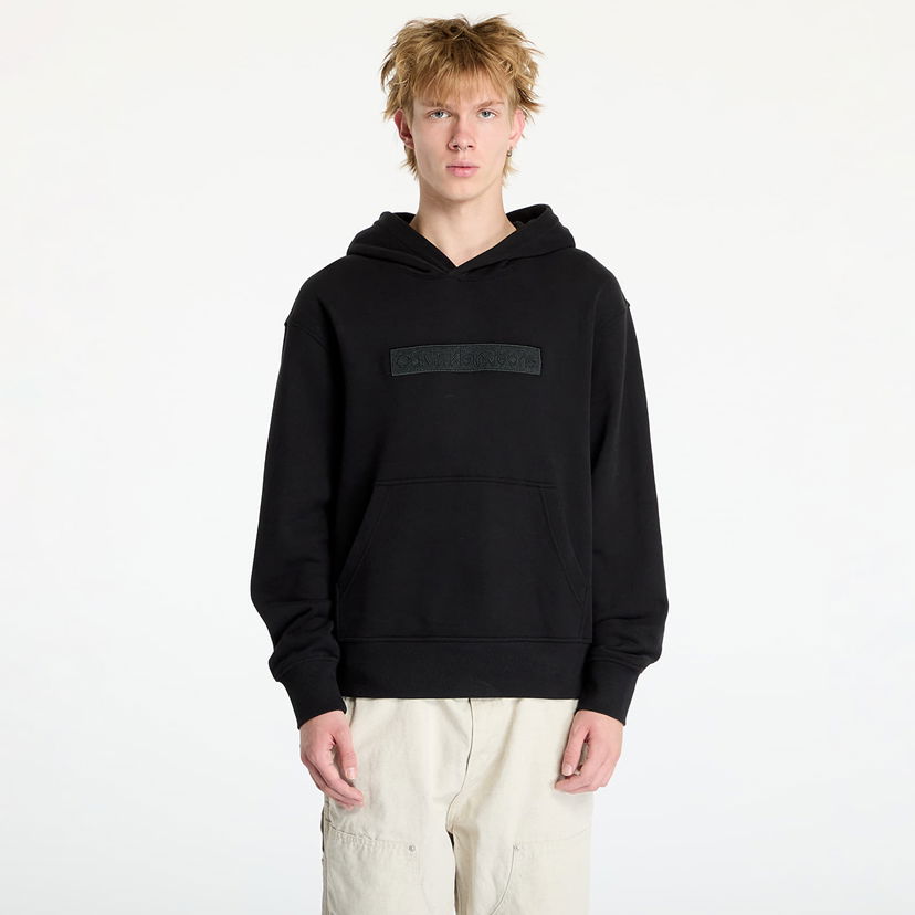 Sweatshirt CALVIN KLEIN Embroidered Box Hoodie Svart | J30J326147 BEH