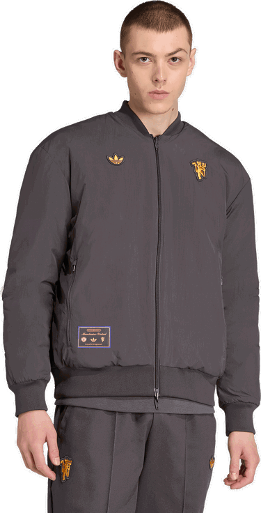 Bomberjacka adidas Performance Manchester United Terrace Icons Bomber Jacket Grå | JN2831, 4