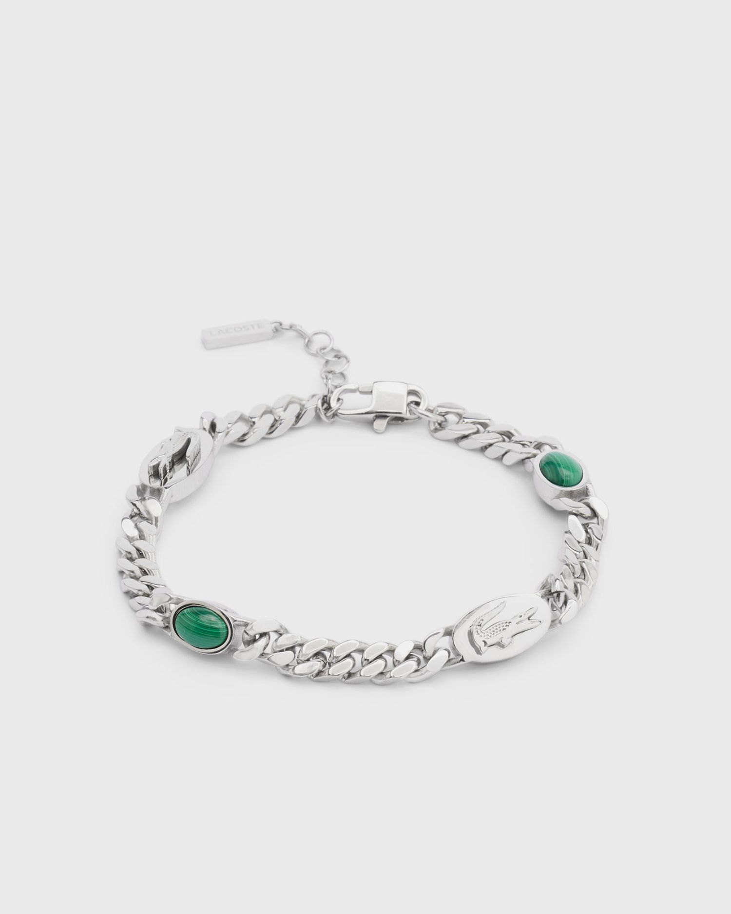 Armband Lacoste Chain Bracelet with Crocodile Emblems and Oval Inlays Metallisk | JL127B-041, 0