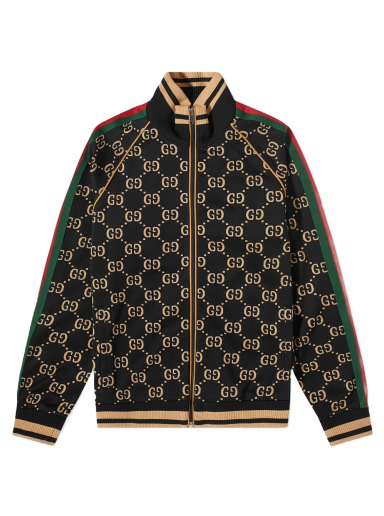 Jacka Gucci All Over GG Velour Track Jacket Svart | 695955-XJEEI-1030