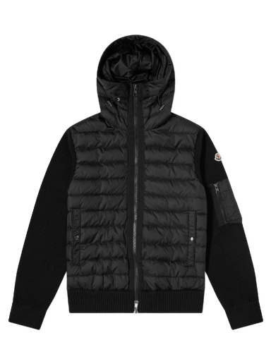 Jacka Moncler Hooded Down Knit Jacket Svart | 9B508-00-A9340-999