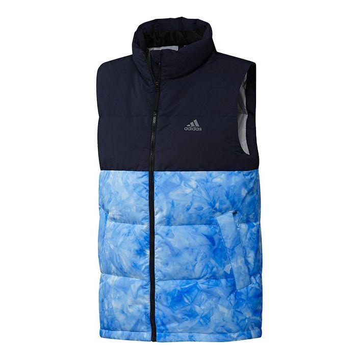 Väst adidas Originals Stand Collar Windproof Warm Down Vest Blå | GE9983