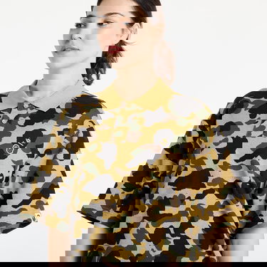 Polotröja BAPE A BATHING APE 1St Camo Jacquard Relaxed Fit Polo Shirt Gul | 001POL301303MYEL, 1