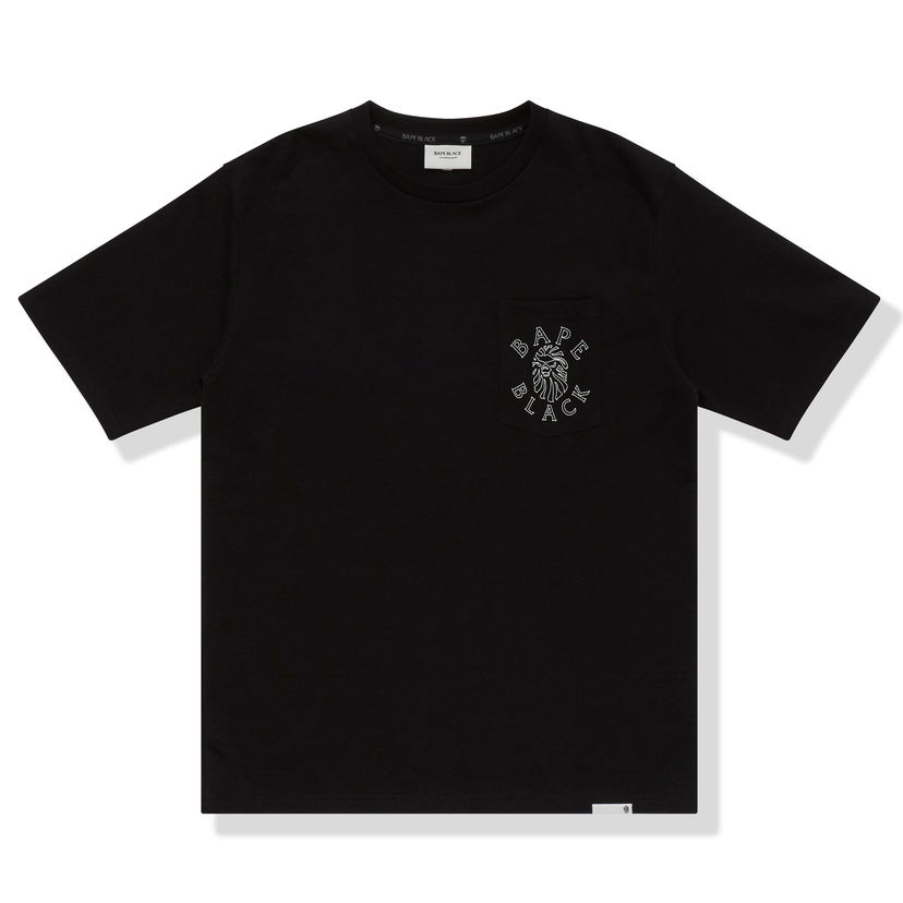 T-shirt BAPE BAPE BLACK Logo Pocket Tee Black Svart | 1I20-109-006 BK