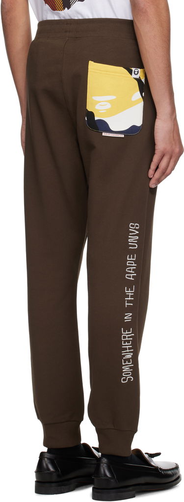 Träningsbyxor AAPE by A Bathing Ape AAPE by A Bathing Ape 'AAPE' Basic Sweatpants Brun | AAPPTMB698XXNBWD, 2