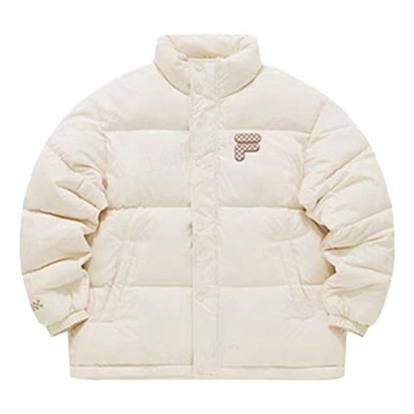Pufferjacka FILA Fusion Logo Printed Down Jacket Vit | T11U343904F-BG