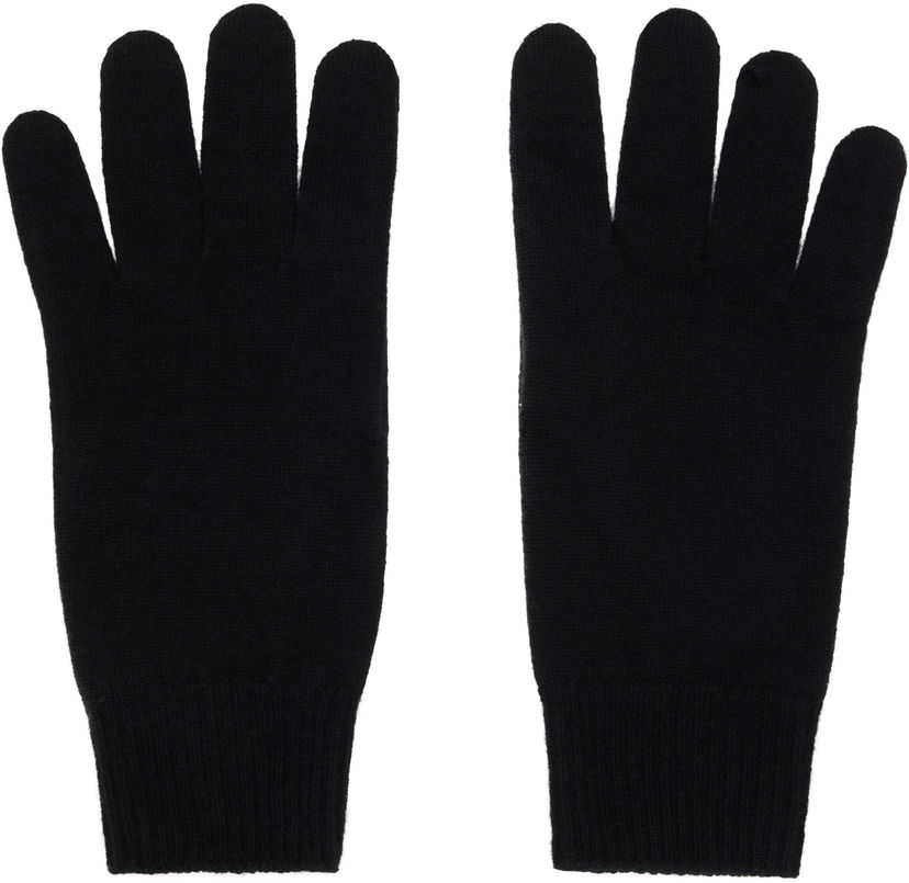 Handskar The Row The Row Leomarie Knit Gloves Svart | 10072-Y556