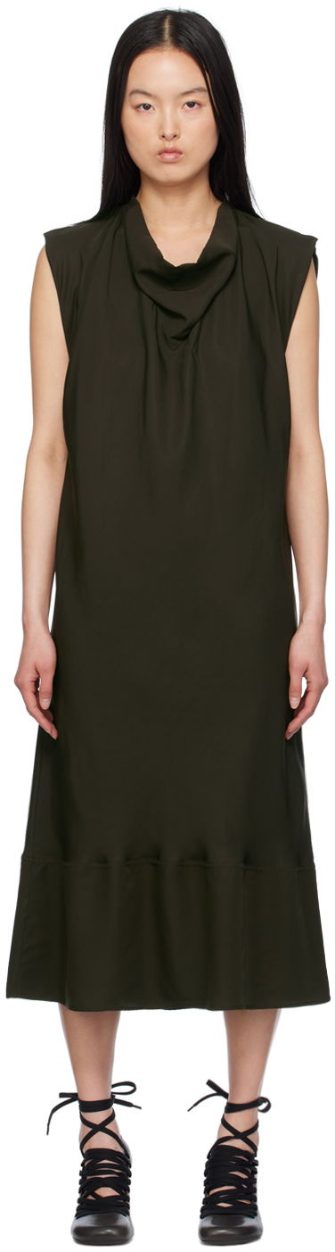 Klä LEMAIRE Midi Dress Grön | DR1055 LF1126