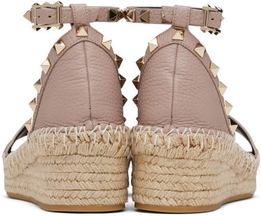 Skovård Valentino Valentino Garavani Double Rockstud Espadrille Wedge Sandals Rosa | 6W2S0HB1VTO, 1