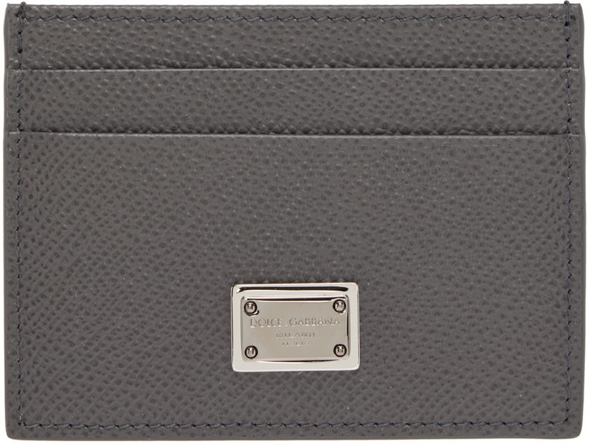 Plånbok Dolce & Gabbana Black Logo Plaque Card Holder Svart | BP0330AG219