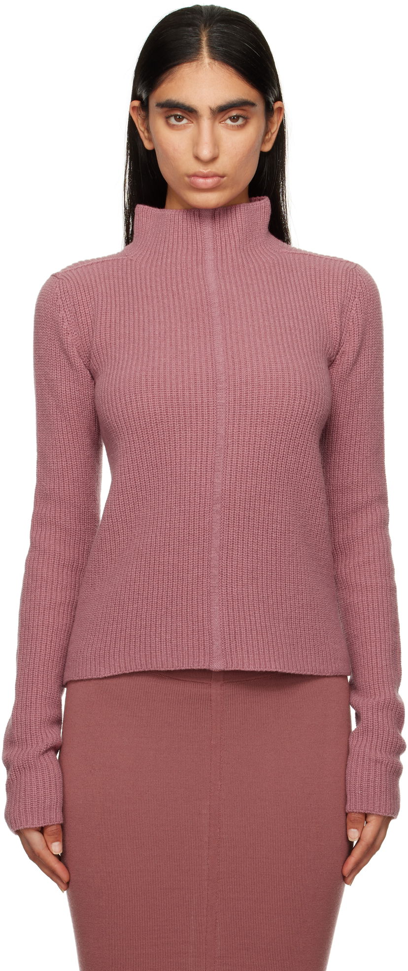 Sweater Rick Owens Porterville Headon Lupetto Turtleneck Sweater Rosa | RO02D3676 WSBRL