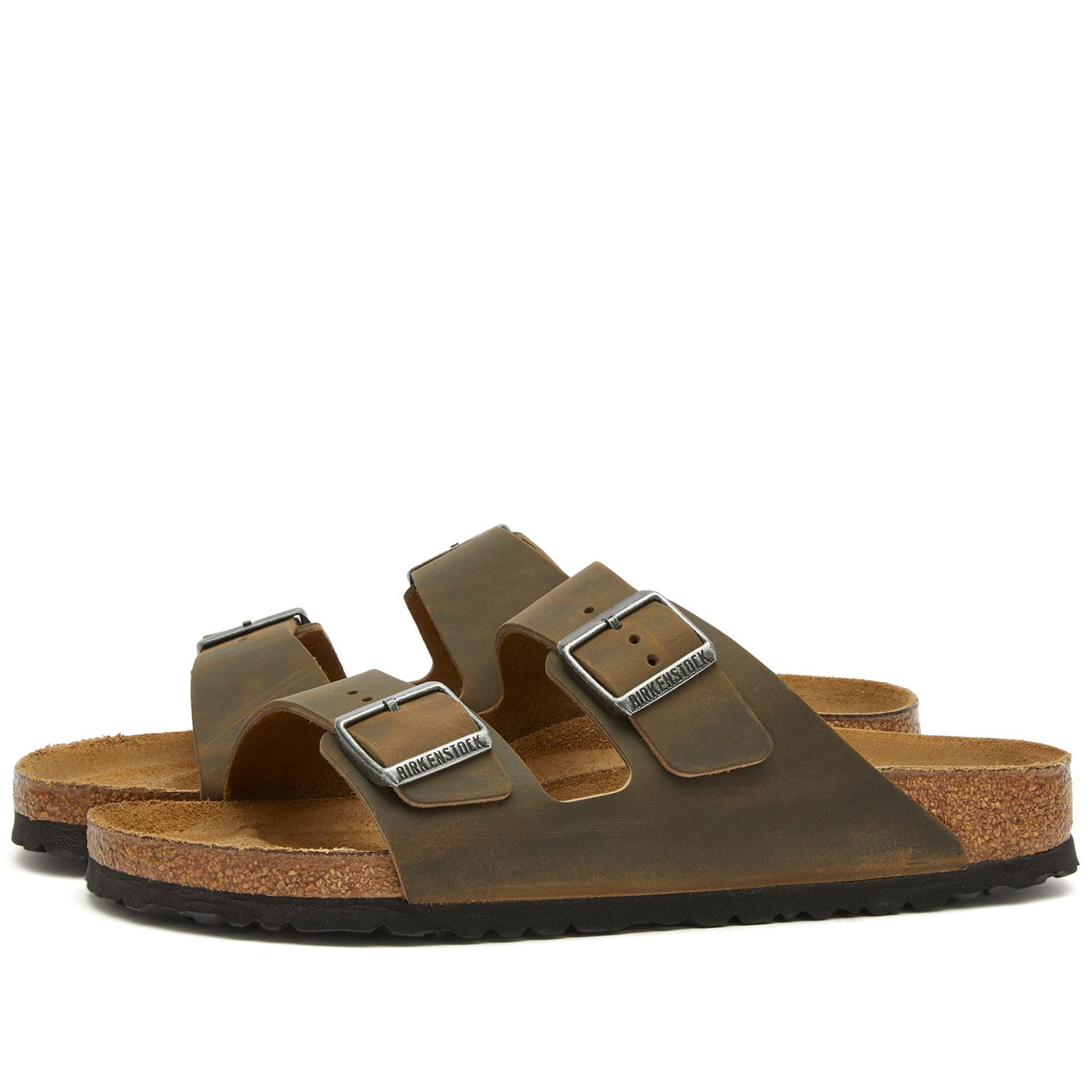 Sneakers och skor Birkenstock Arizona in Faded Khaki Oiled Leather, Size UK 2.5 | END. Clothing Brun | 1027039, 0