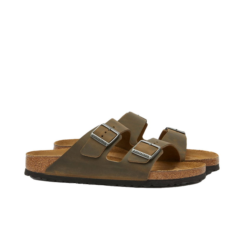 Sneakers och skor Birkenstock Arizona in Faded Khaki Oiled Leather, Size UK 2.5 | END. Clothing Brun | 1027039