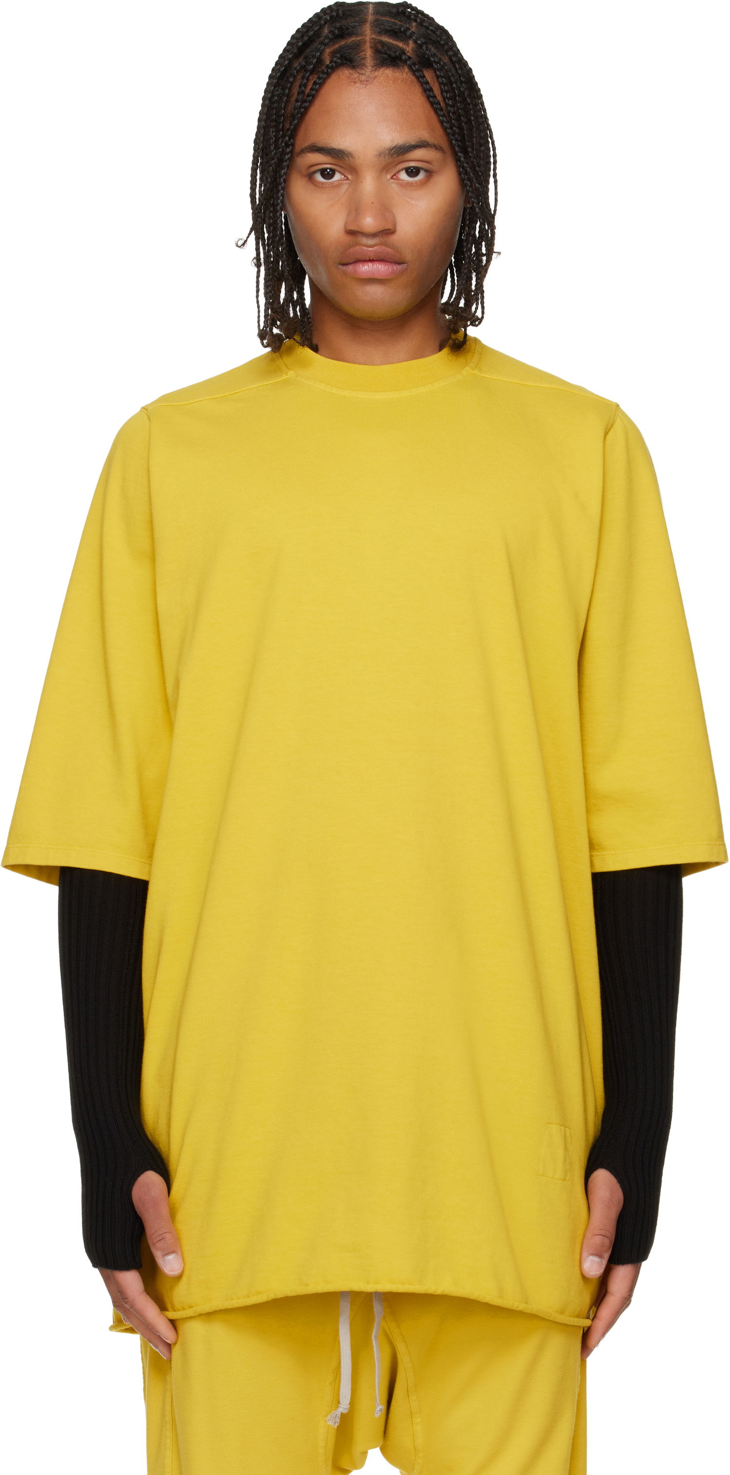 T-shirt Rick Owens Concordians Jumbo SS T-shirt Gul | DU02E7274 RIG, 0