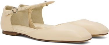 Kläder Aeyde Aeyde Miri Ankle Strap Flats Beige | A11-FL-RKLS08FL47-SS24-100-007, 3