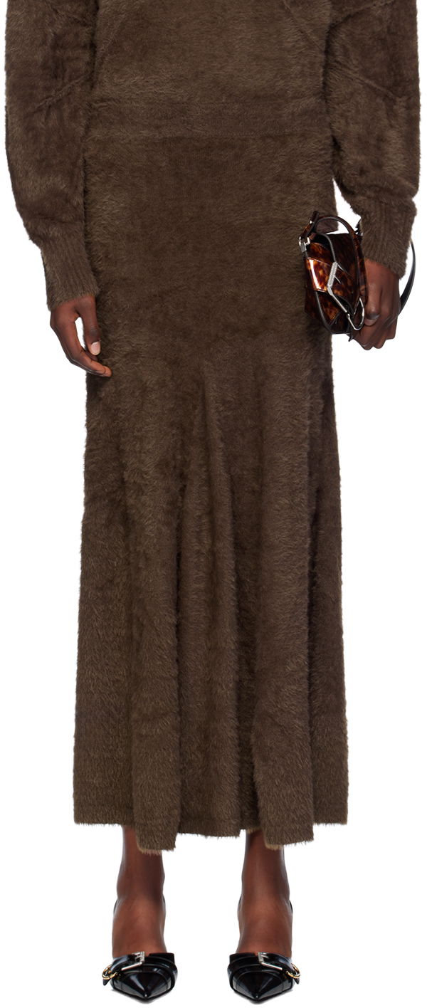 Kjol Helmut Lang Helmut Lang Grunge Maxi Skirt Brun | O06HW701