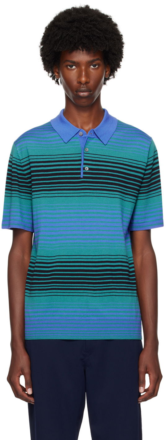 Polotröja Paul Smith PS Paul Smith Striped Knit Polo Flerfärgad | M2R-963Y-N22145-43