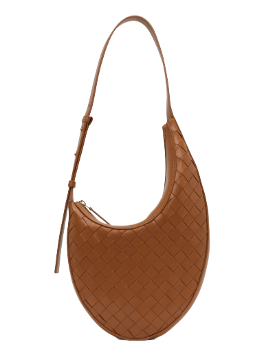 Axelväska Bottega Veneta Small Drop Bag Brun | 755074 VCPP1