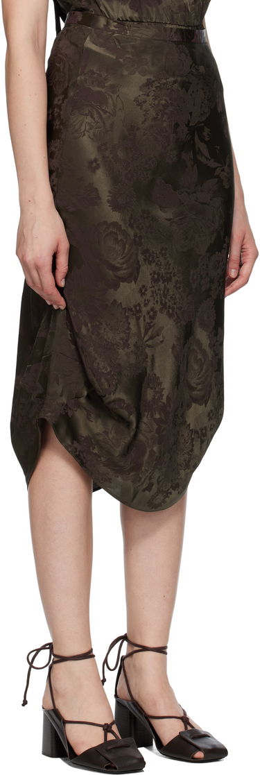 Kjol Maison Margiela Floral Midi Skirt Svart | S52ME0025 M35471, 4