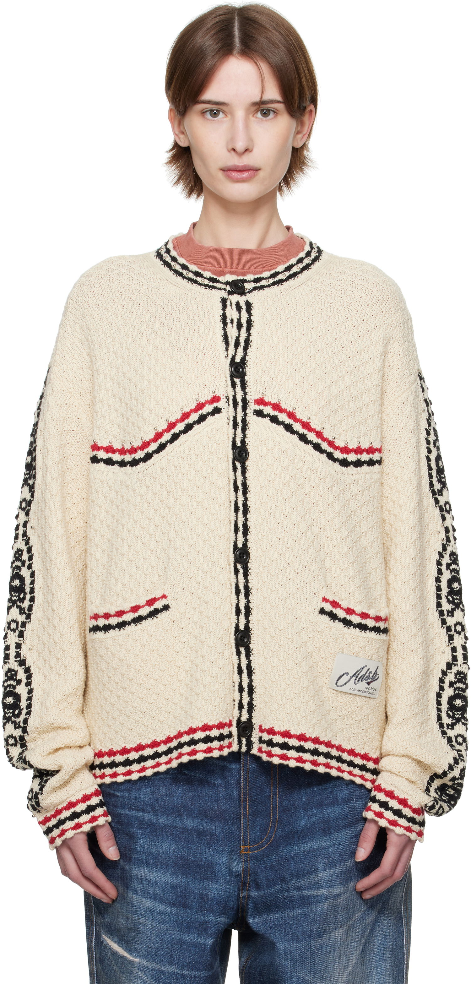 Sweater Andersson Bell Andersson Bell Fantasia Cardigan Beige | atb1244m, 0