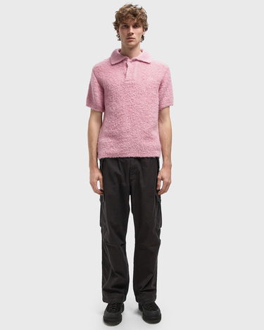 Polotröja ERL ALPACA Short-Sleeve Fuzzy Polo Knit Rosa | ERL11N009-1, 2