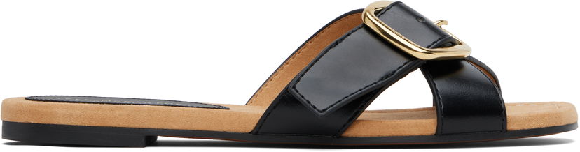 Tillbehör Stella McCartney Stella McCartney Gaia Brushed Alter Mat Sandals Svart | 810572W0U70