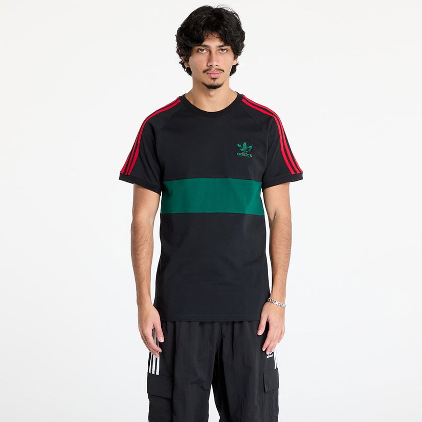 T-shirt adidas Originals Three Stripes Panel T-Shirt Svart | JP1272