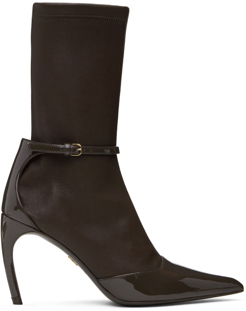 Kläder FERRAGAMO Ferragamo Pointed Ankle Boots Brun | 01H670 - 769263