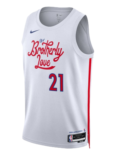 Jersey Nike NBA Dri-FIT Joel Embiid Philadelphia 76ers City Edition 2022 Swingman Jersey Vit | DO9606-101