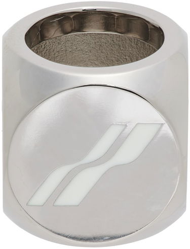 Ringa We11done We11done Logo Dice Ring Metallisk | WD-AJ1-22-704-U-WH, 0