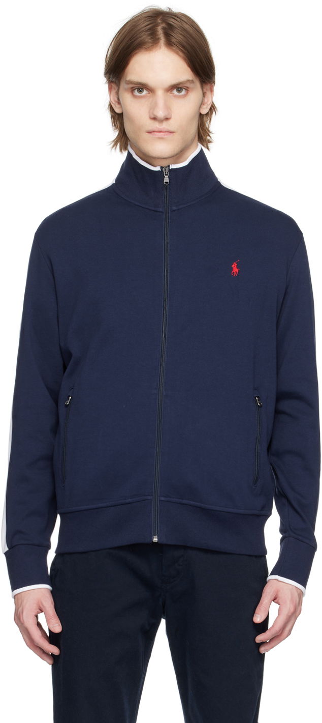 Sweatshirt Polo by Ralph Lauren Polo Ralph Lauren Embroidered Track Jacket Mörkblå | 710743326004