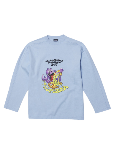 T-shirt Jacquemus Le Octopizza Oversized Blå | 226JS057-2102-3CB