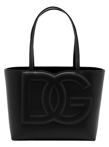 Tygpåse Dolce & Gabbana Logo Leather Tote Bag Svart | BB7337AW576-80999