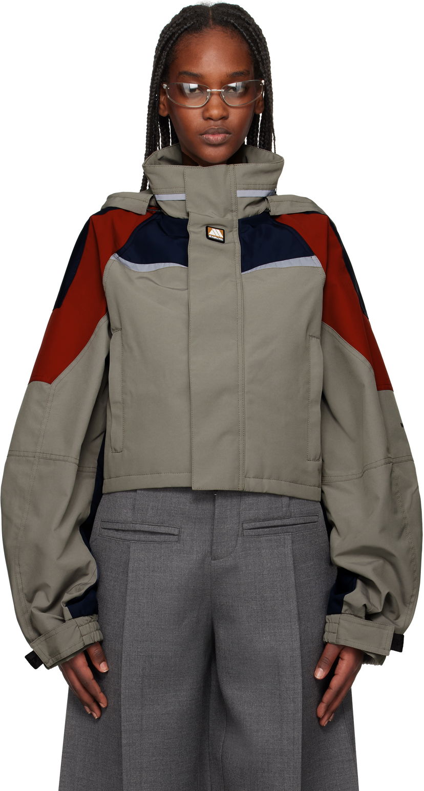 Vindjacka Martine Rose Martine Rose Shrunken Sports Jacket Grå | 741WO10022